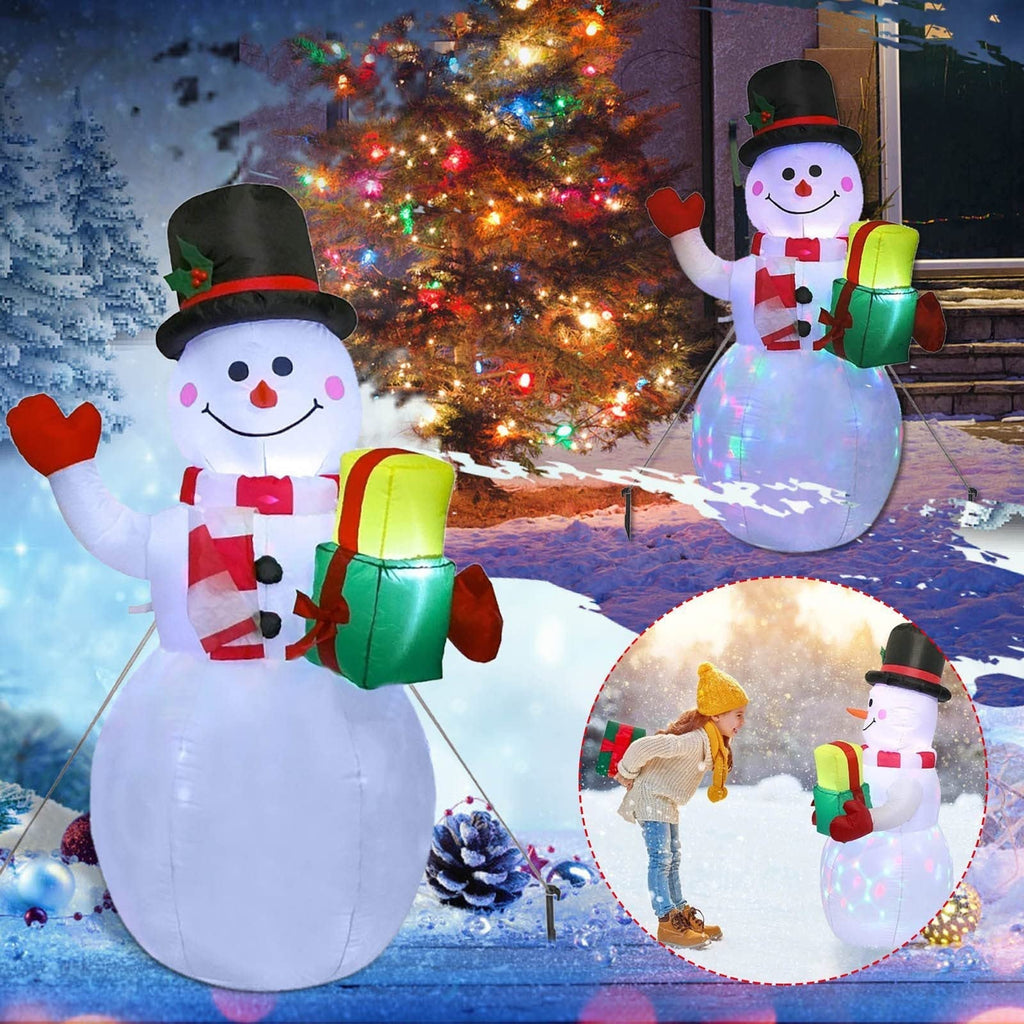 Décoration de Noël LED Gonflable – Bonhomme de Neige Lumineux pour l'Extérieur