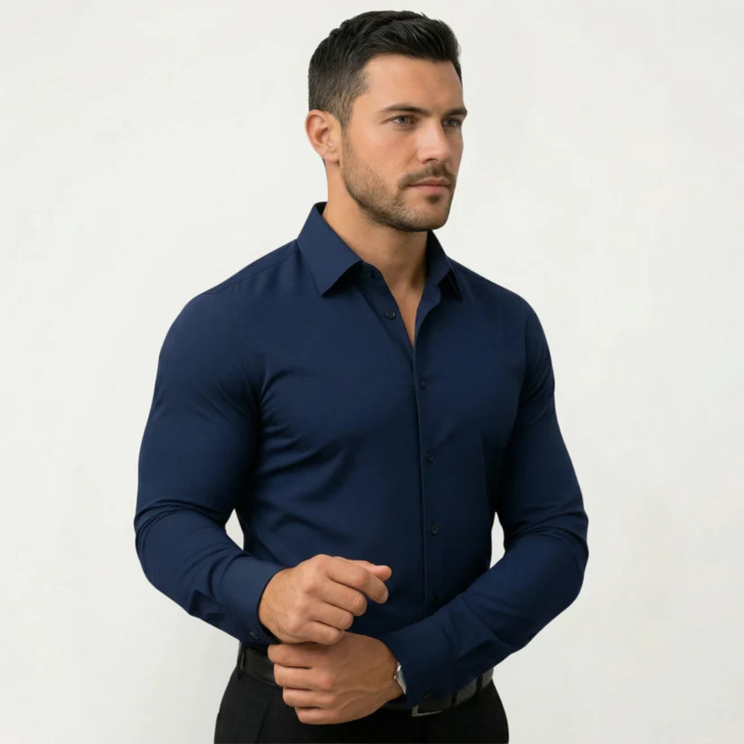 Chemise anti-repassage pour hommes
