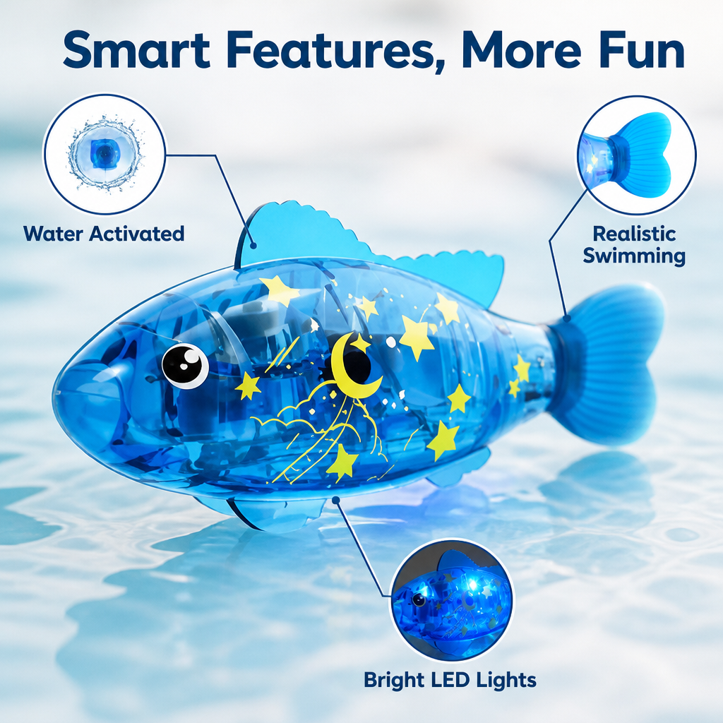 AquaGlim™ 4-pcs — Transformez le temps du bain en lumière magique et en rires