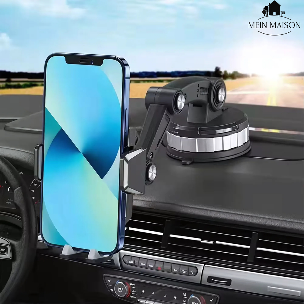 Support de téléphone Auto GripTech | Forte adhérence du ventouse | Rotation 360° | Utilisation à une main