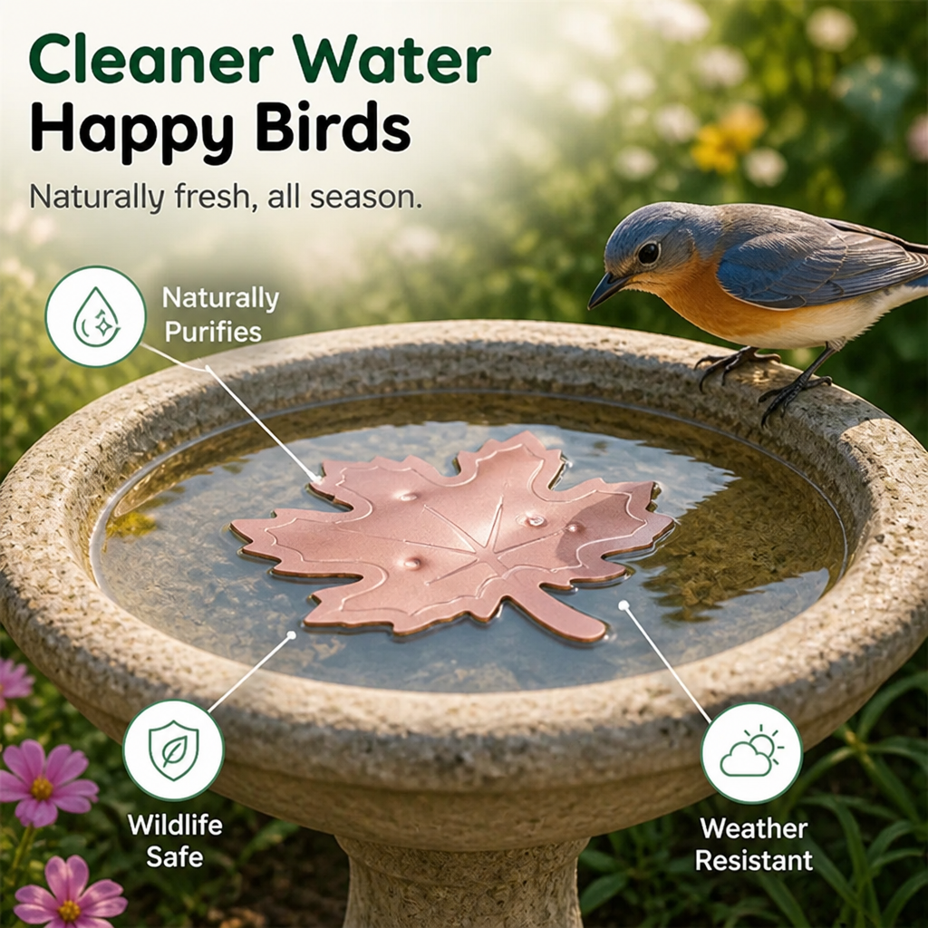AquaLeaf™ — Gardez votre bain d'oiseaux étincelant et irrésistiblement propre sans lever le petit doigt