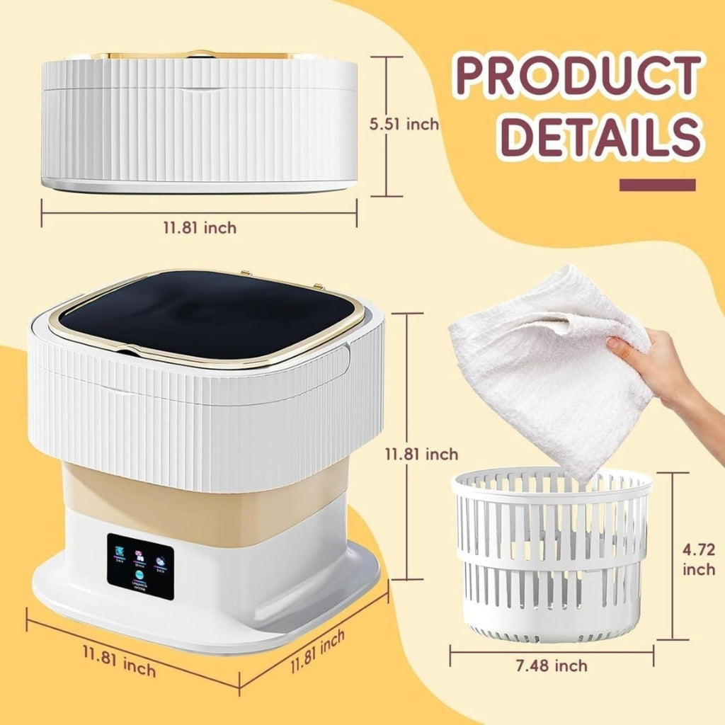 Lave-linge portable - Design pliable 11L