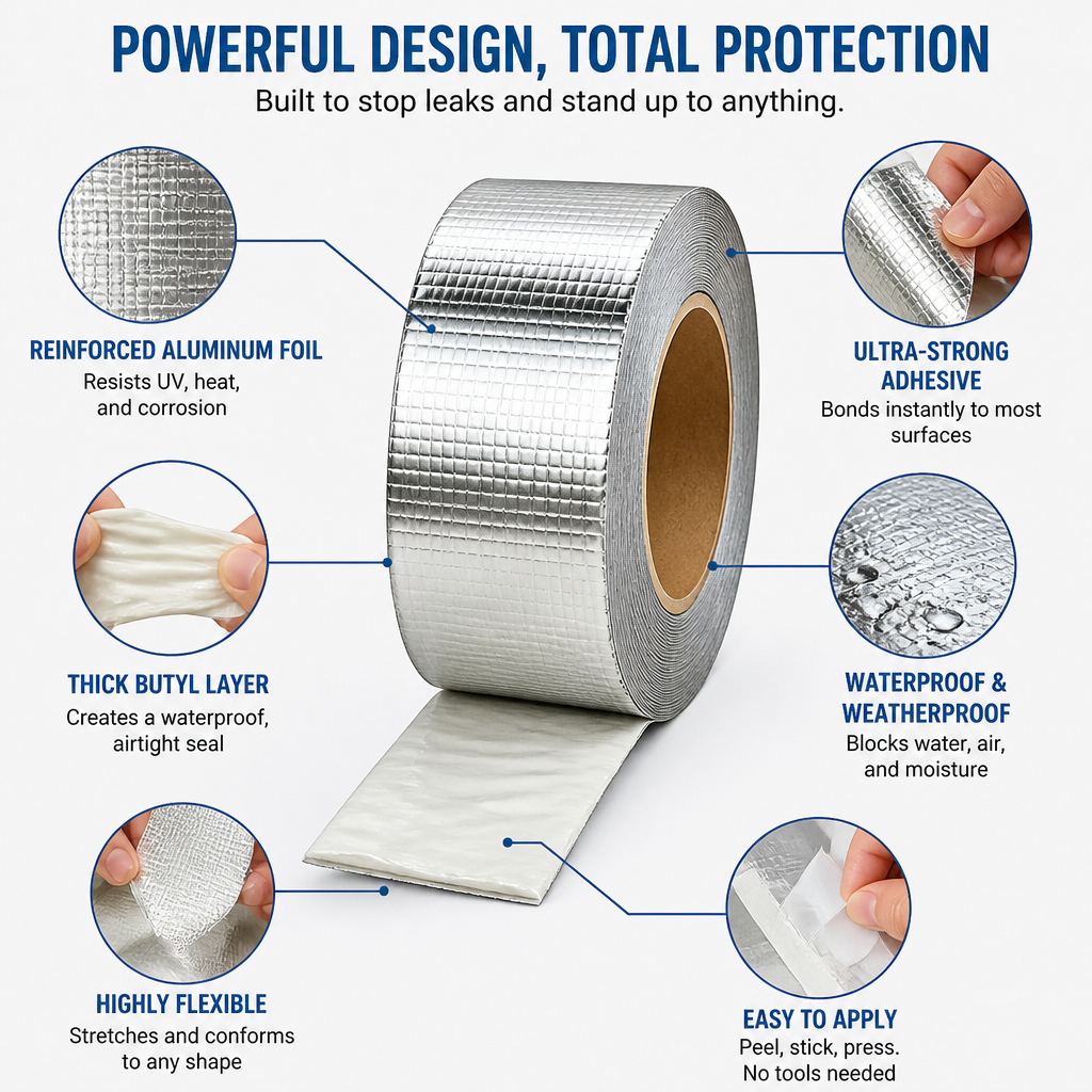 StormGuardPro™ — Scellez Chaque Fuite Instantanément pour Une Tranquillité d'Esprit Totale et Durable