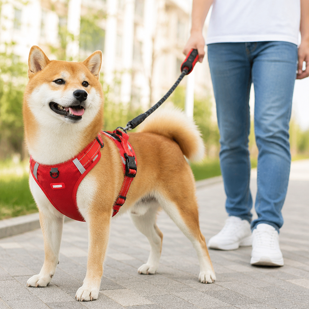 Gilet rembourré pour chien réfléchissant 360° sans traction