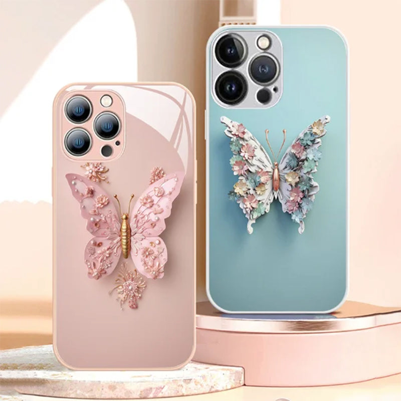 50 % DE RÉDUCTION || Couverture en verre plate avec motif de papillon 3D