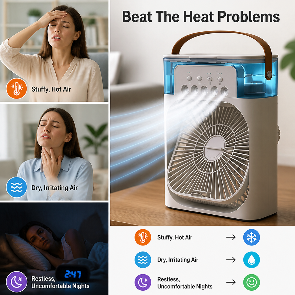 BreezeNest™ — Votre oasis personnelle de confort frais instantané où que vous alliez