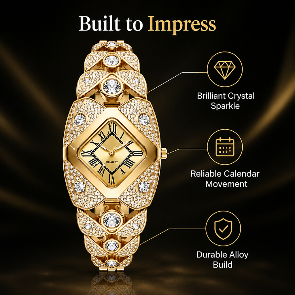 Montre Bracelet Quartz Celestara™ — Commandez Chaque Salle avec Confiance Éblouissante et Précision Intemporelle