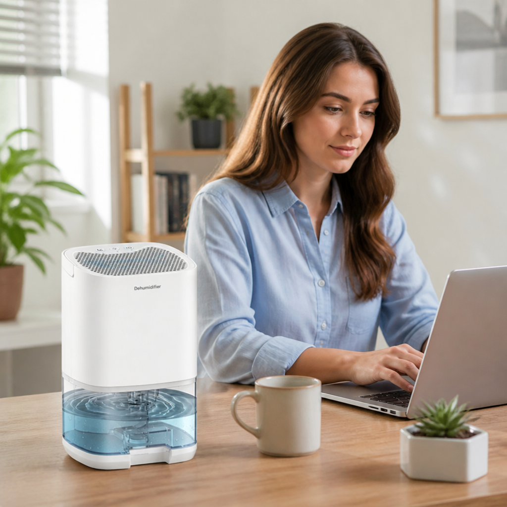 Déshumidificateur et Purificateur d'Air 2-en-1 Silencieux (Arrêt Automatique)