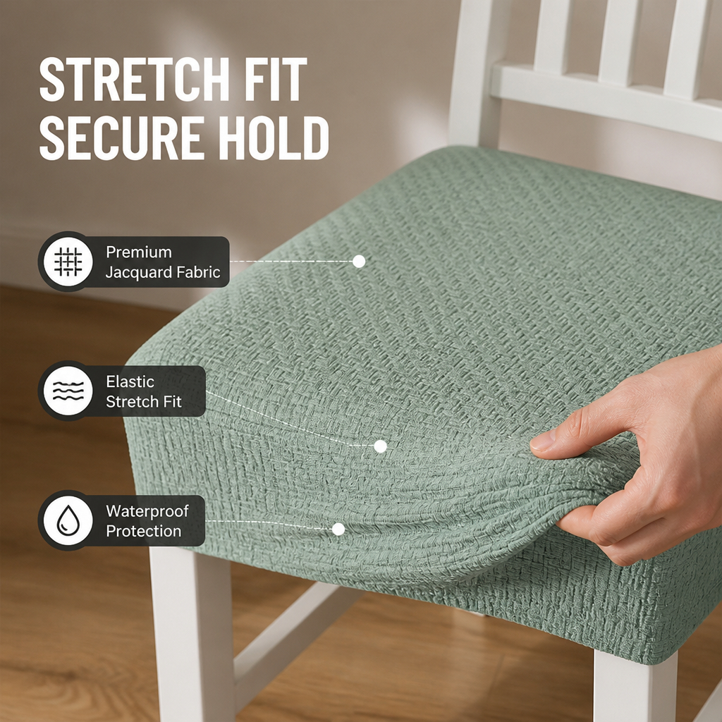 Housses de Chaise Tissées AquaGuard™ — Confort Antidérapant avec Protection Imperméable Inégalée