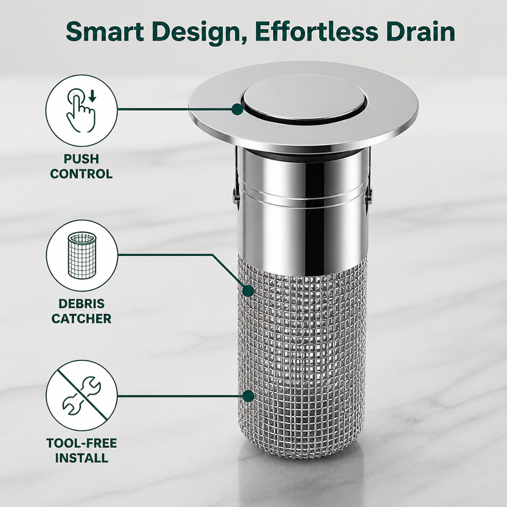 ClearFlowGuard™ — Dites adieu aux drames de drainage et profitez d'une salle de bain fluide et sans stress chaque jour
