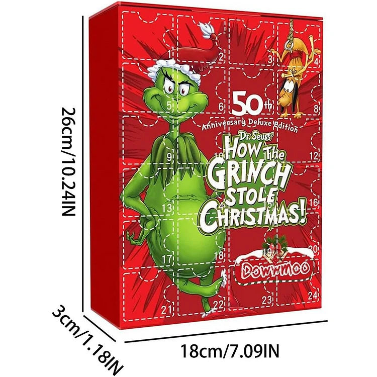 Calendrier de l'Avent Monstre – Calendrier de Noël Vert avec Surprises