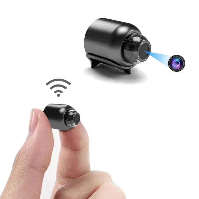 Caméras Mini WiFi 1080P - Pack Double avec Angle Large de 140 Degrés, Vision Nocturne & Détection de Mouvement