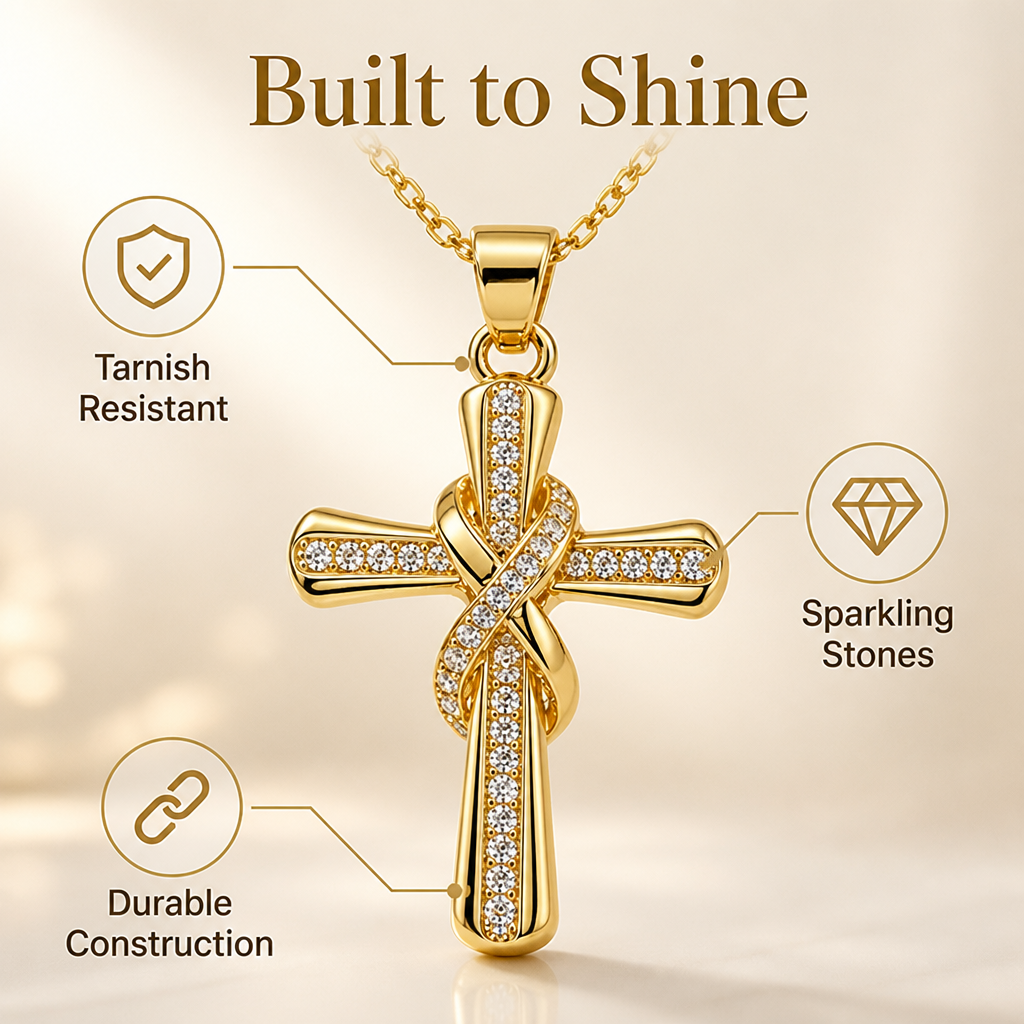 Collier Croisé en Nœud d'Or Aurellié™ — Portez la Confiance qui Illumine Chaque Pièce