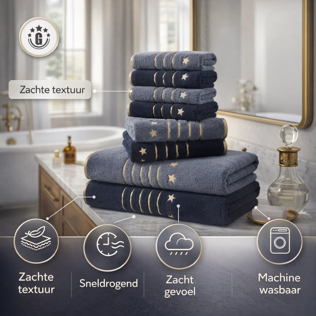 Ensemble de serviettes - Ensemble de serviettes de bain douces 8 pièces