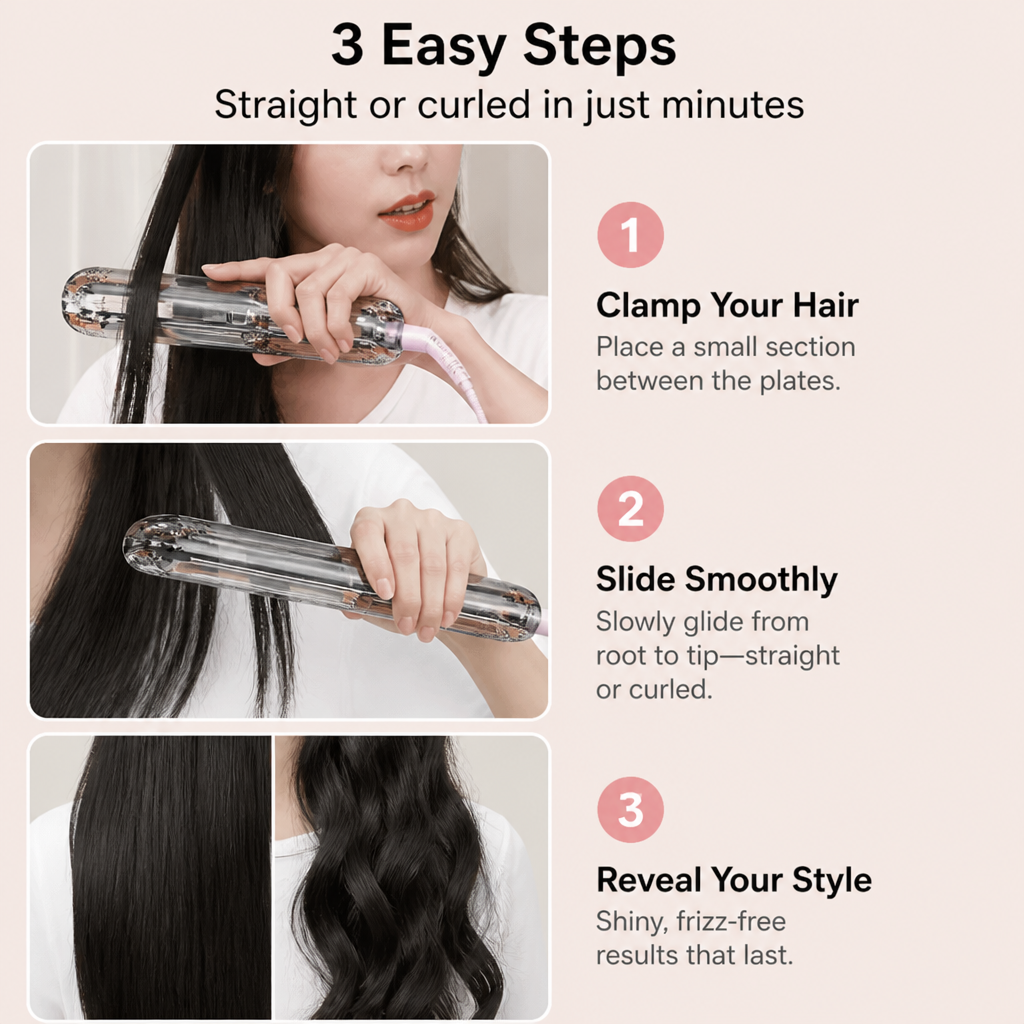 LuxeCurl™ Pro — Libérez des Cheveux de Salon Parfaits N'importe Où, N'importe Quand