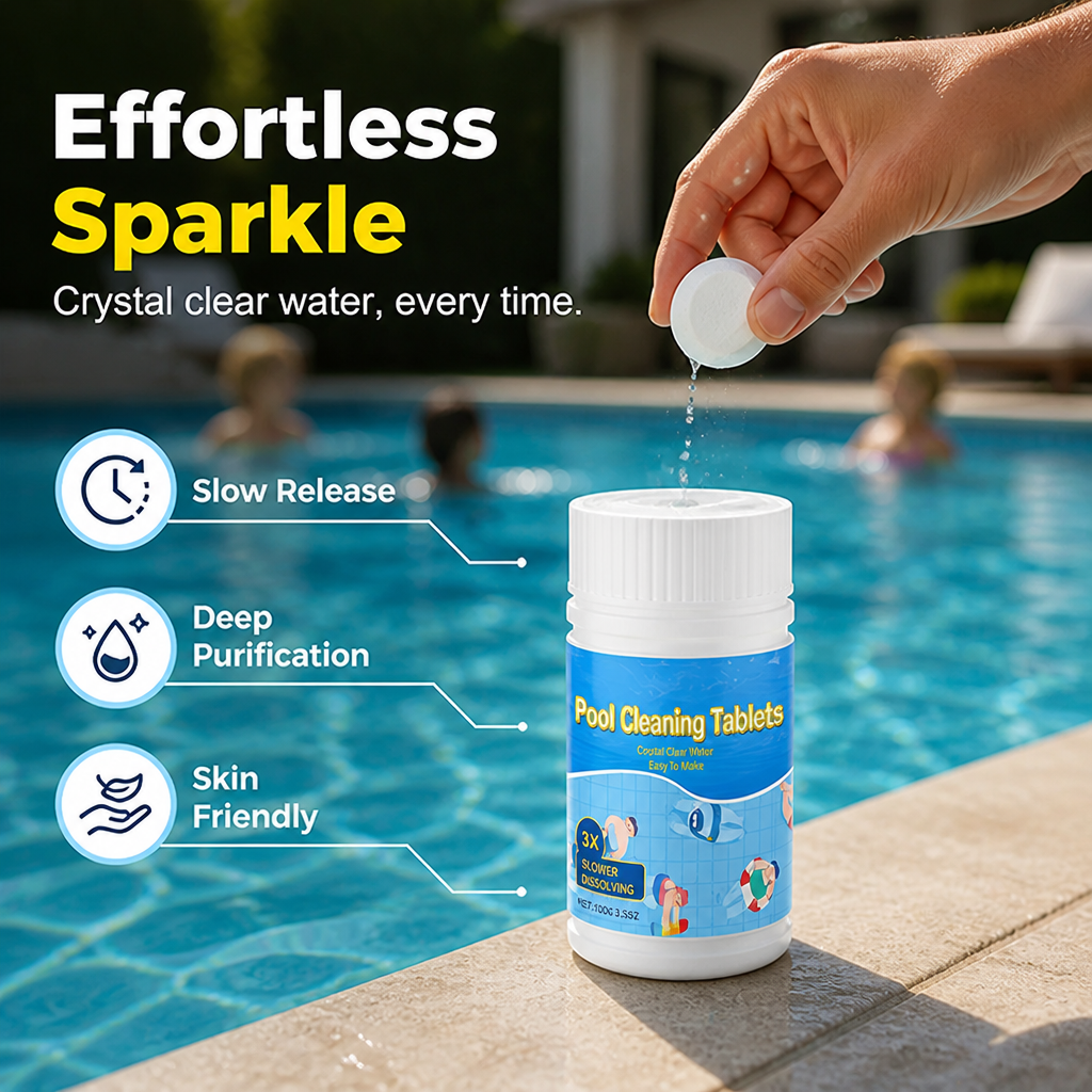 Tablettes de piscine ClearLuxe™ — Éclat sans effort qui rend chaque baignade irrésistible