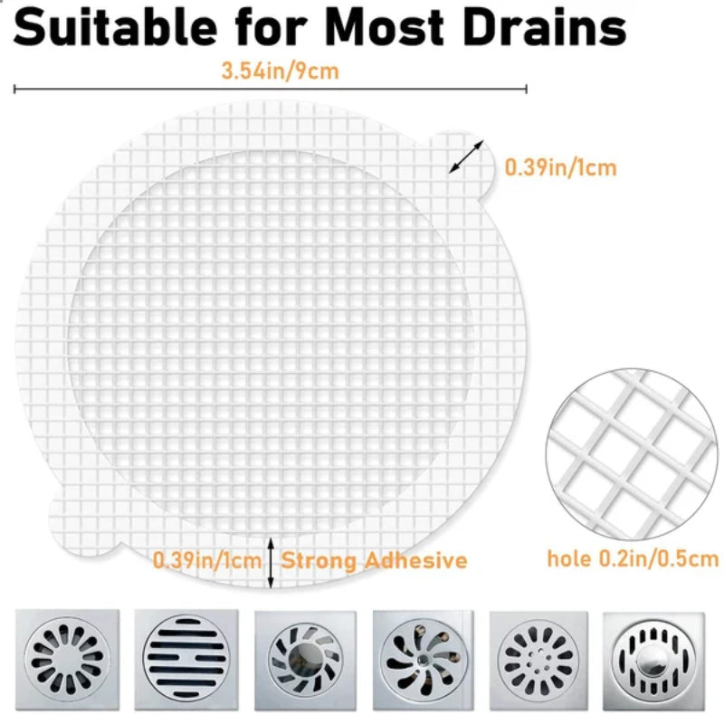 Autocollants attrape-cheveux pour drains de douche – Prévenir les obstructions dans la salle de bain et la cuisine