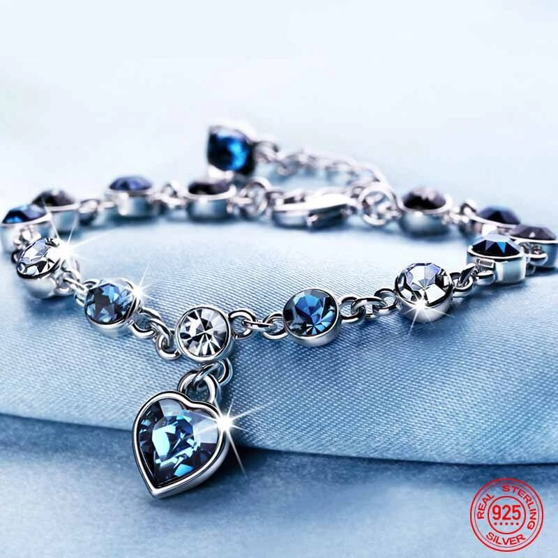 Bracelet en cristal du cœur de l'océan