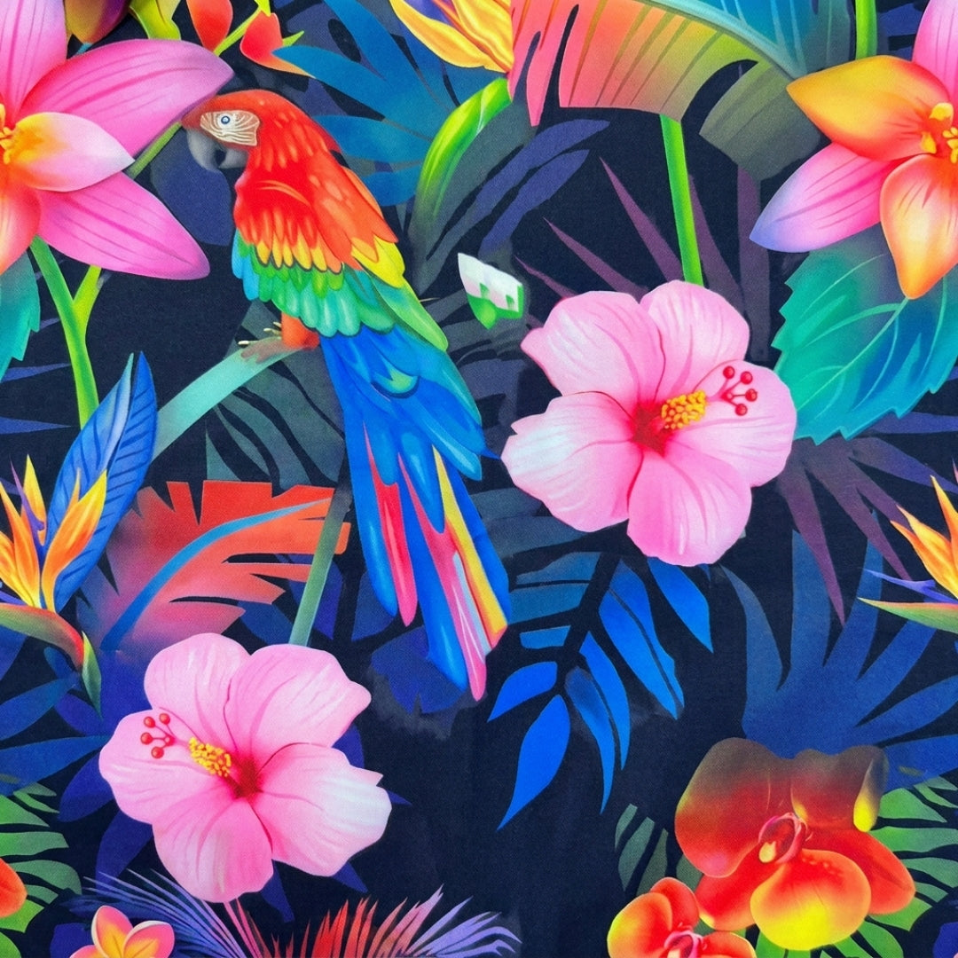 Ensemble de Vêtements d'Été - Tenue à Deux Pièces avec Imprimé Flamant