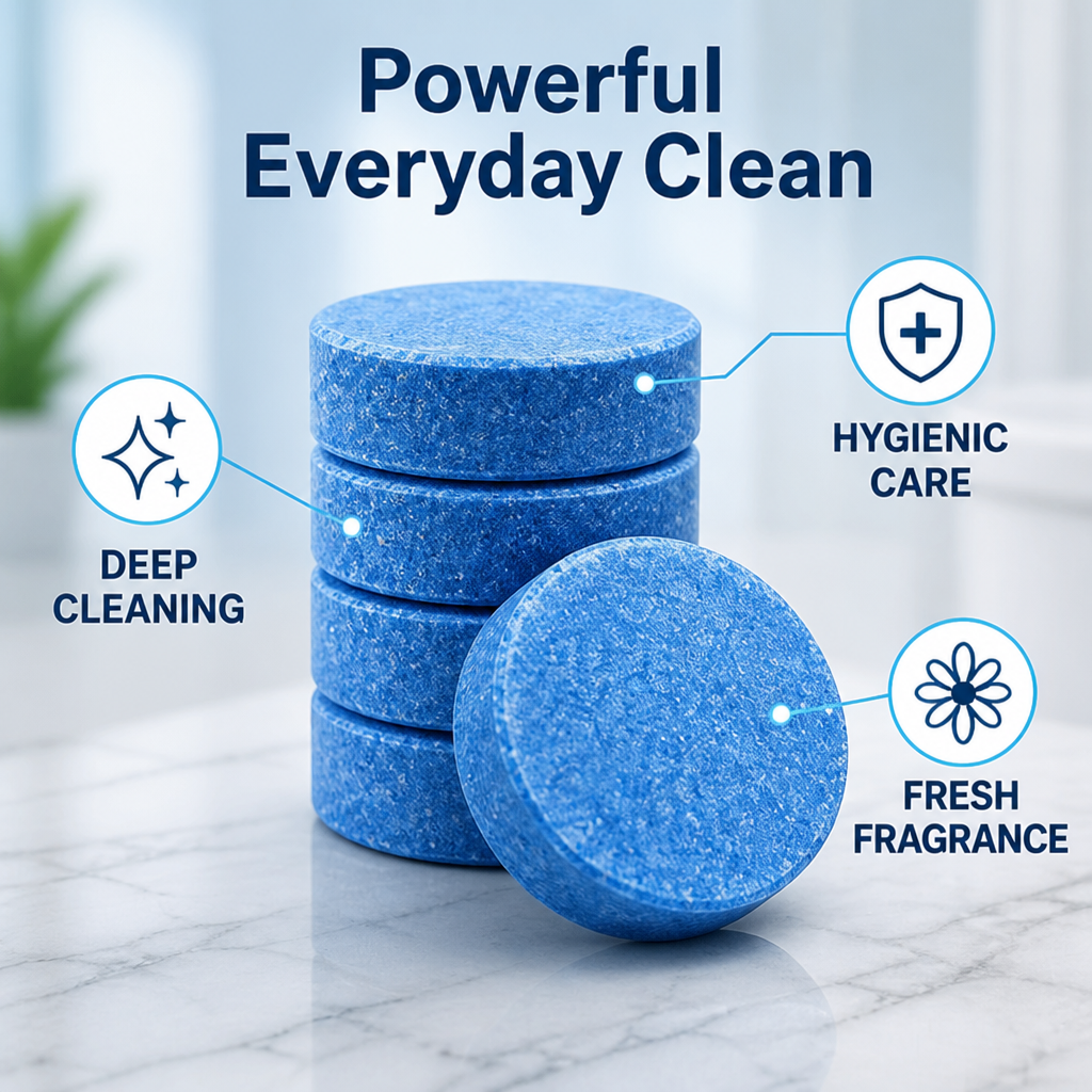 Tablettes de Toilettes BlueDrop™ — Gardez Votre Toilette Impeccable et Fraîche Sans Effort