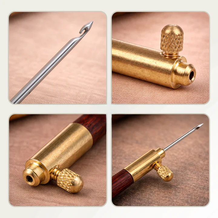 Ensemble de 3 Aiguilles Interchangeables pour Broderie Tambour