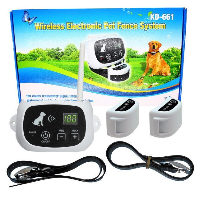 Système de Clôture Sans Fil pour Chiens avec Fonction d'Entraînement - HaloGuard