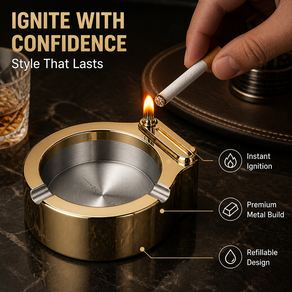 EmberLuxe™ — Éveillez une Confiance Instantanée avec un Style Intemporel et une Flamme Robuste