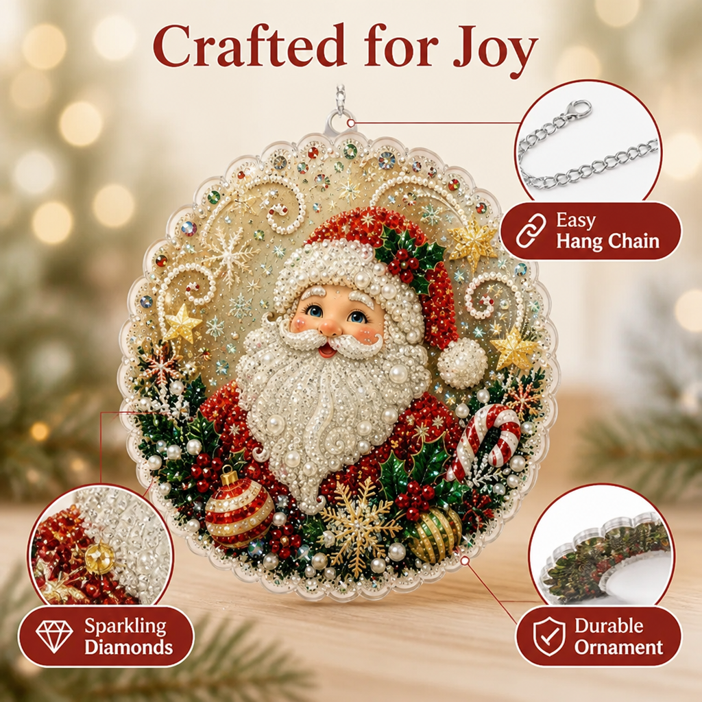 CrystalLuxe™ Kit de Décoration en Art de Diamant à Faire Soi-Même — Créez une Magie des Fêtes Éblouissante qui Éclaire les Cœurs et les Foyers