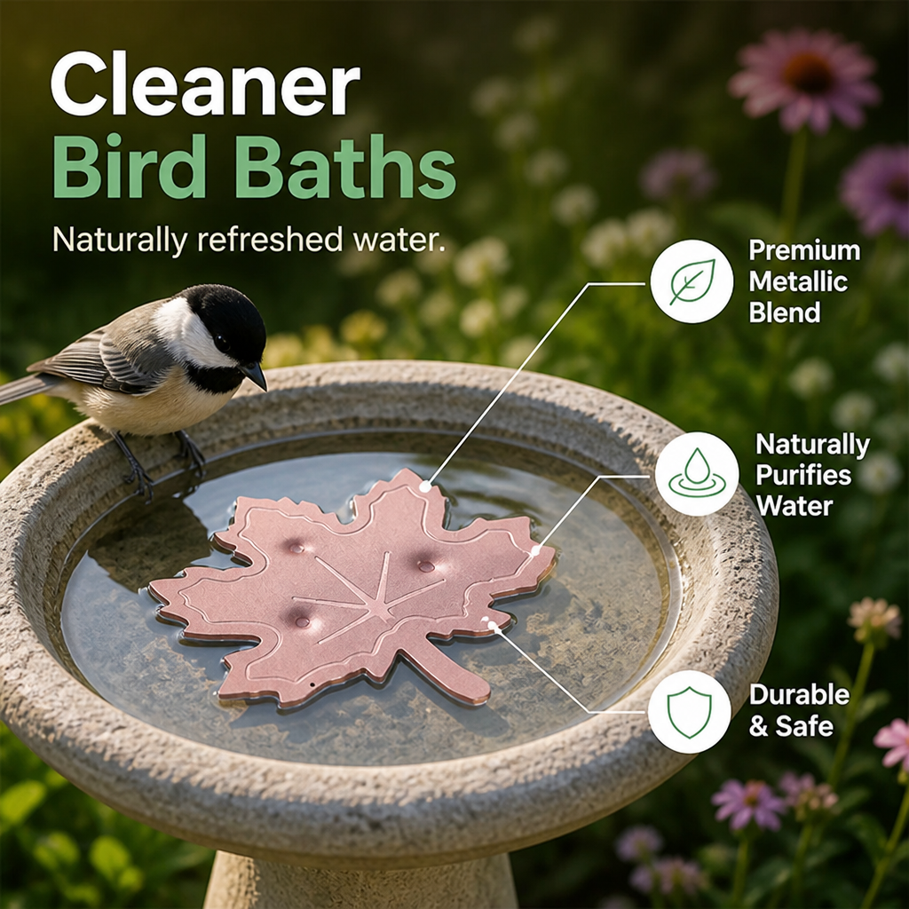 AquaLeaf™ — Gardez votre bain d'oiseaux cristallin et irrésistiblement frais chaque jour