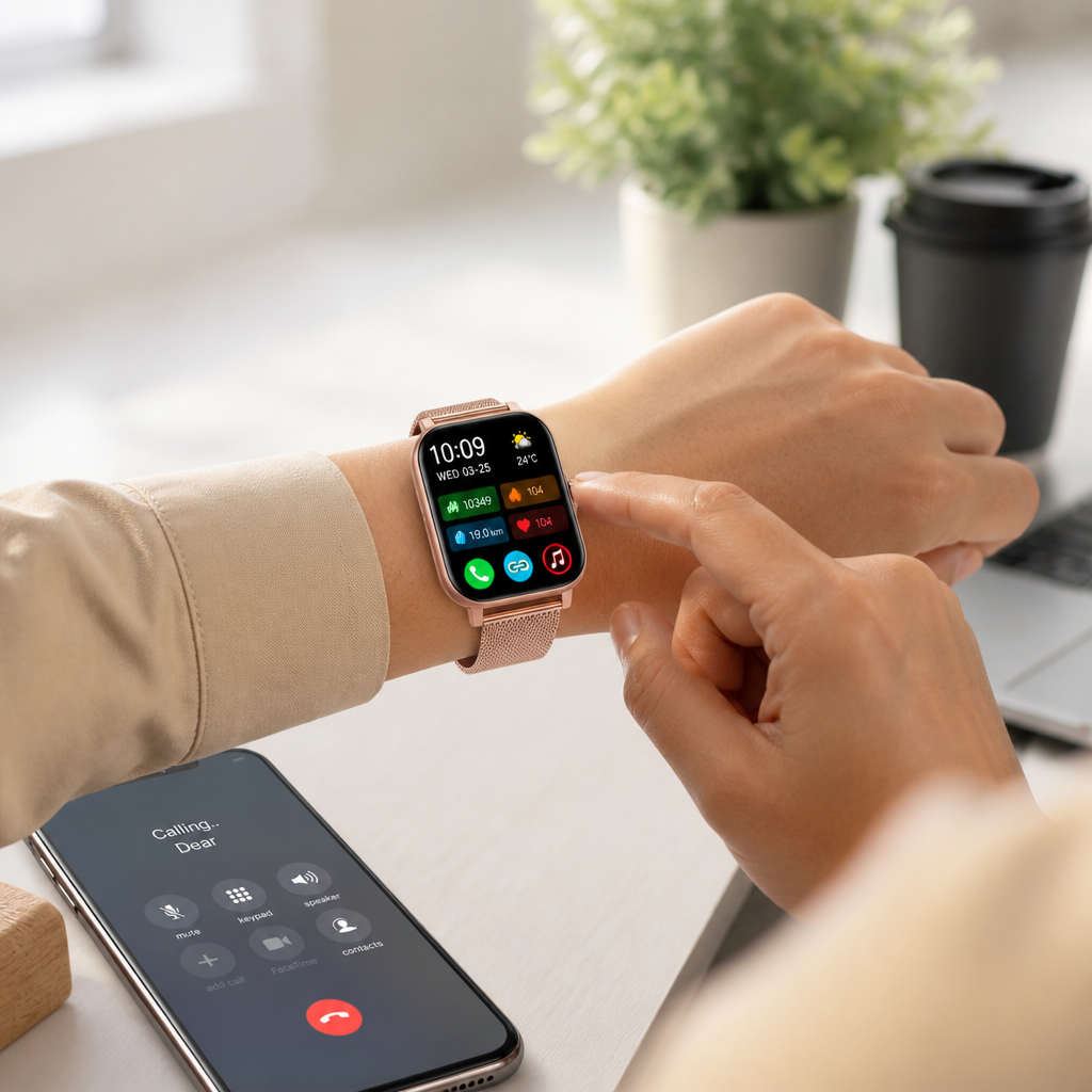 Montre intelligente avec écran tactile HD de 1,83" et appels Bluetooth