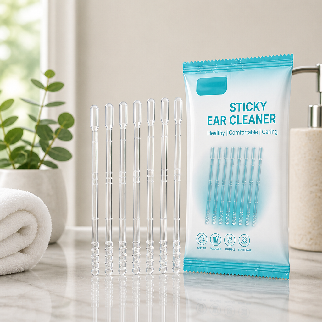 Bâtonnets d'oreille ClearAura™ à prise douce — Découvrez des soins auriculaires apaisants et sans douleur qui vous laissent frais et clair (24 pièces)