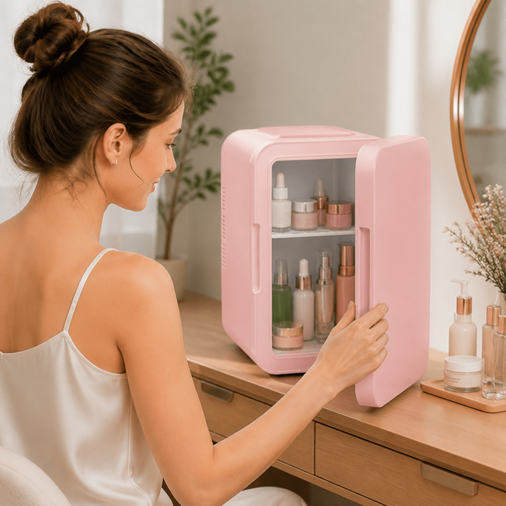 Mini réfrigérateur compact alimenté par USB (Pour boissons et cosmétiques)
