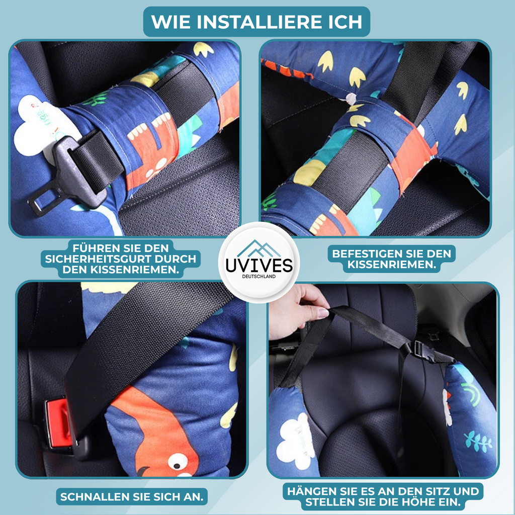 ComfortJourney - Coussin de voyage pour enfants à l'arrière de la voiture