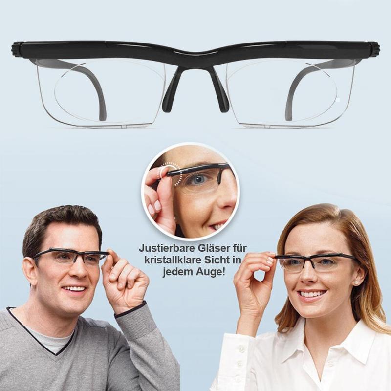 Sandsberg | Lunettes de lecture ajustables Unisexes | Lentille zoom réglable | Noir