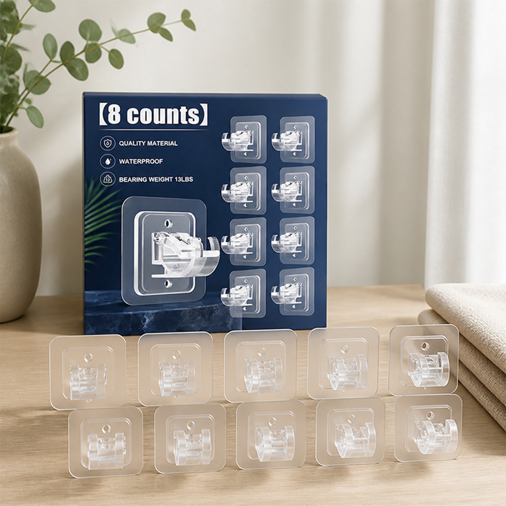 ClearMount™ — Faites Flotter Vos Rideaux avec une Force Invisible et un Style Sans Effort