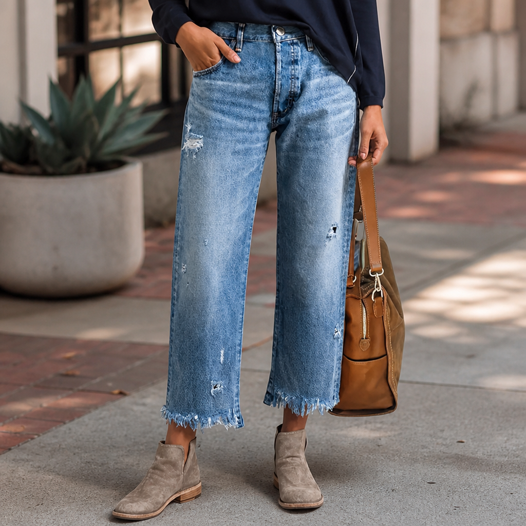 Shorts en Jean à Jambe Droite AzureCrest™ — Possédez Chaque Moment avec une Touche d'Audace et un Confort Inégalé
