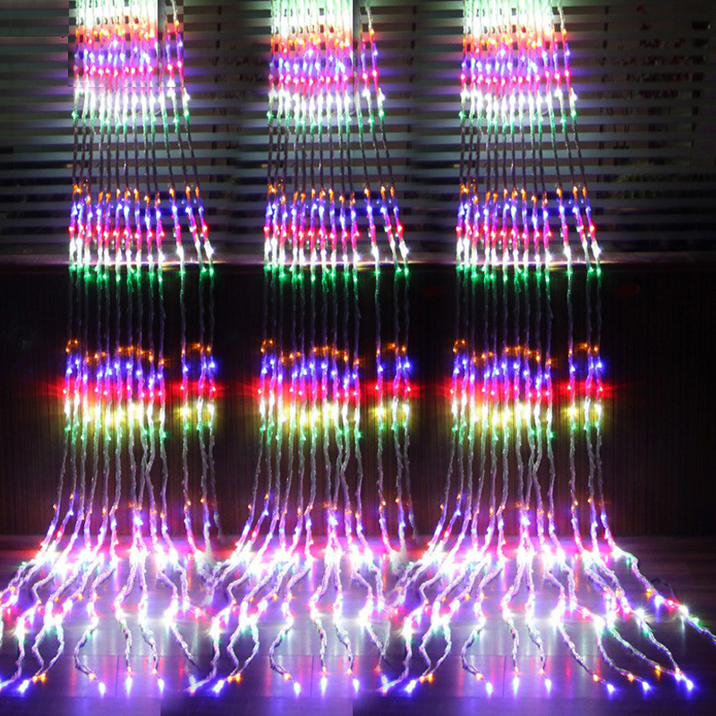 Éclairage de Rideau de Noël LED avec Changement de Couleur – Lumières Décoratives pour Fenêtre et Mur