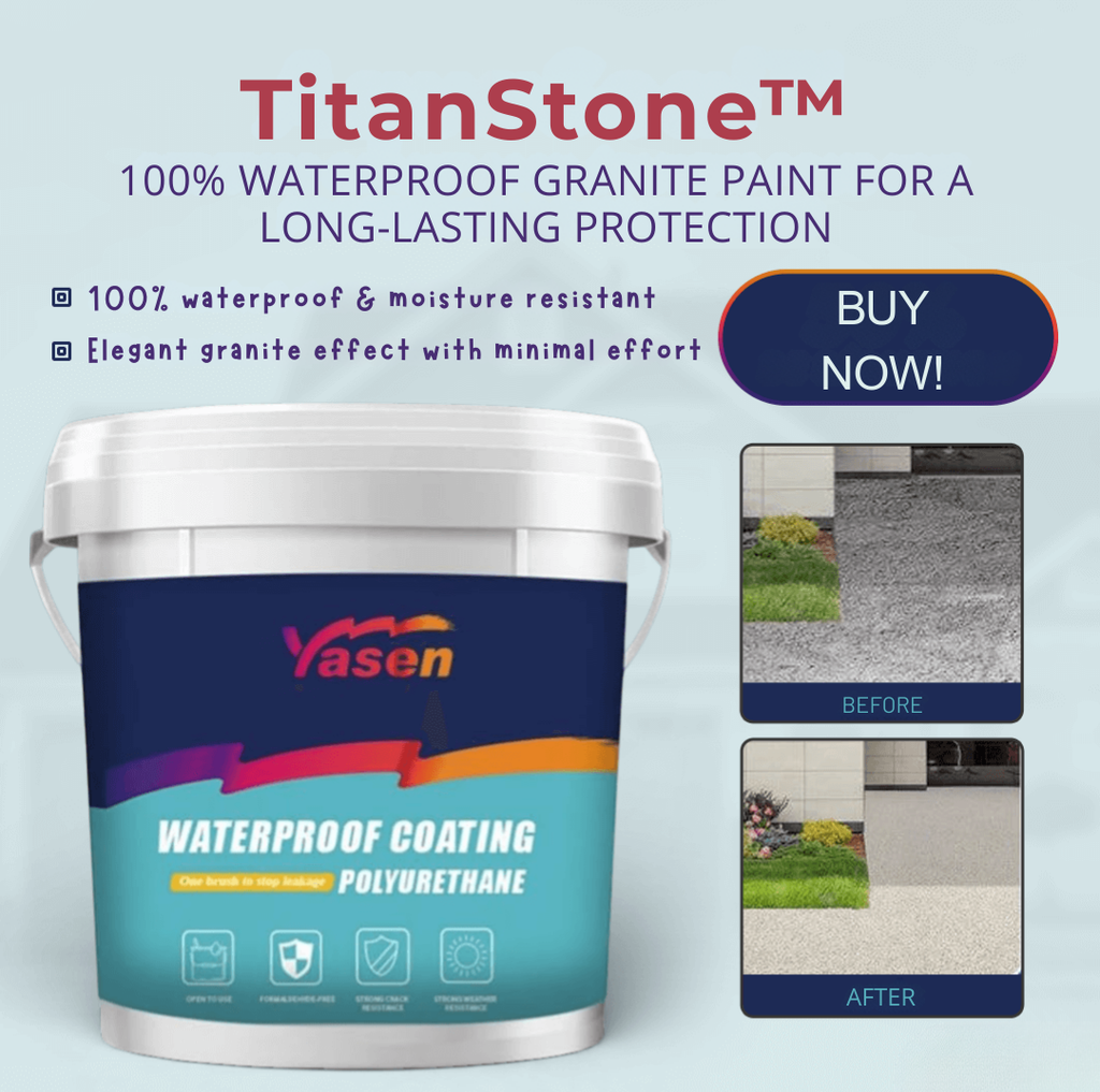 TitanStone™ — Transformez Instantanément les Surfaces en Chef-d'œuvres Imperméables, Résistants comme le Granit