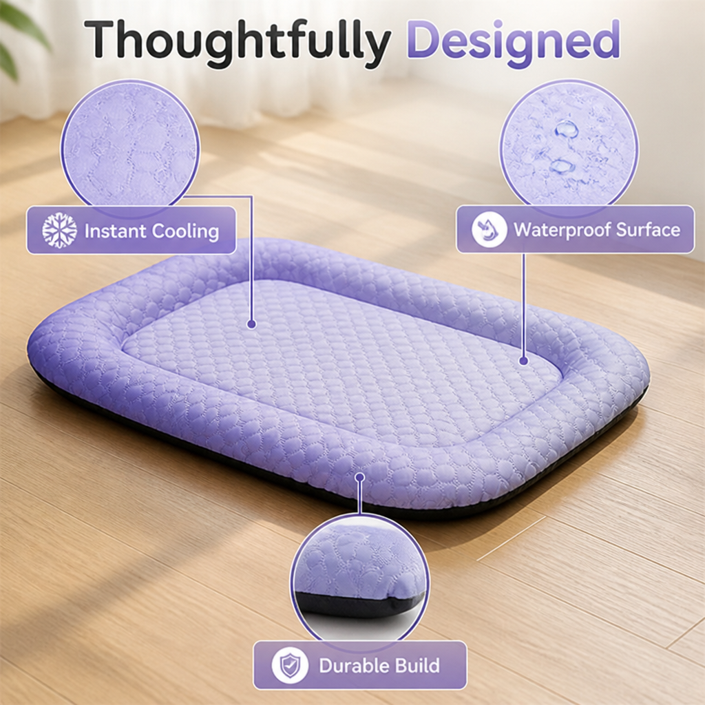 Chillivexa™ Tapis de Gel Refroidissant — Apaisez Instantanément le Corps Surchauffé de Votre Animal et Apportez un Soulagement Bienfaisant