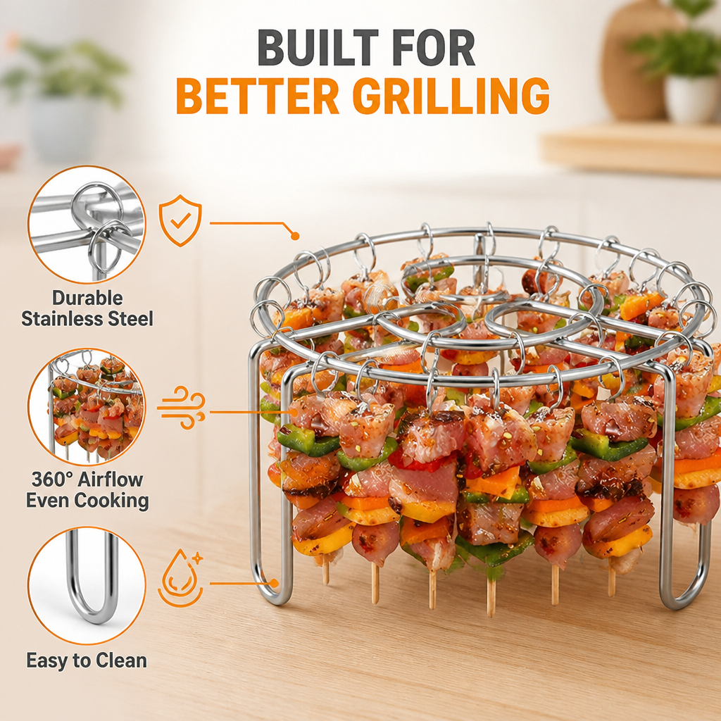 BlazeRise™ — Débloquez des Brochettes Juteuses et Pleines de Saveurs Qui Éblouissent à Chaque Fois