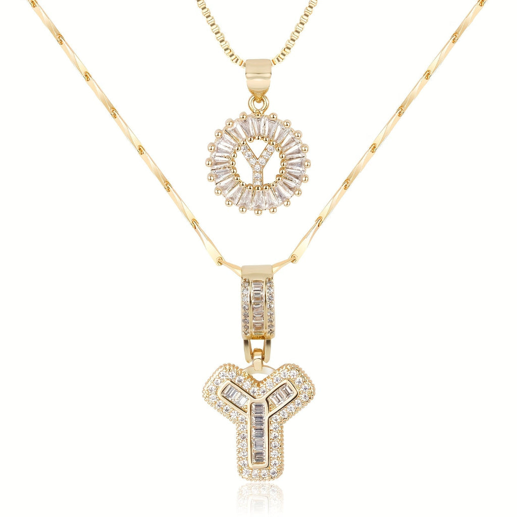 Collier GemLetter - Pendentif Initial avec Finition Luxe