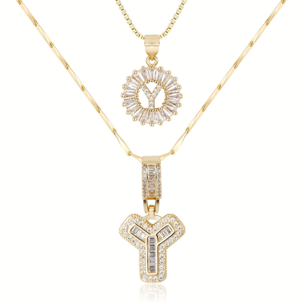 Collier GemLetter - Pendentif Initial avec Finition Luxe