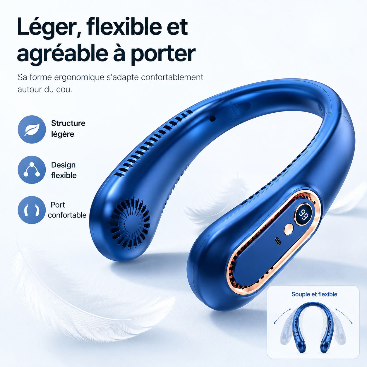 Ventilateur de cou - silencieux & portable