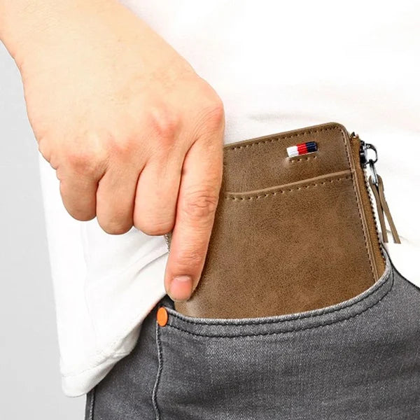 Icone™ ZippyWallet : Portefeuille Zippé pour Hommes avec Protection RFID