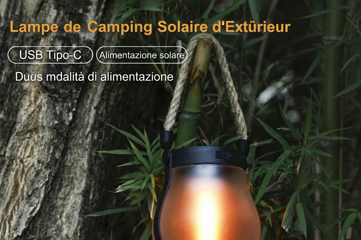 Lanterna Solaire d'Extérieur pour Jardin, Terrasse et Patio
