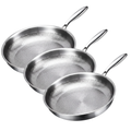 Ensemble de Casseroles Premium en Titane 3 Pièces – Adapté pour Induction & Revêtement Naturel Antiadhésif – 3 Casseroles