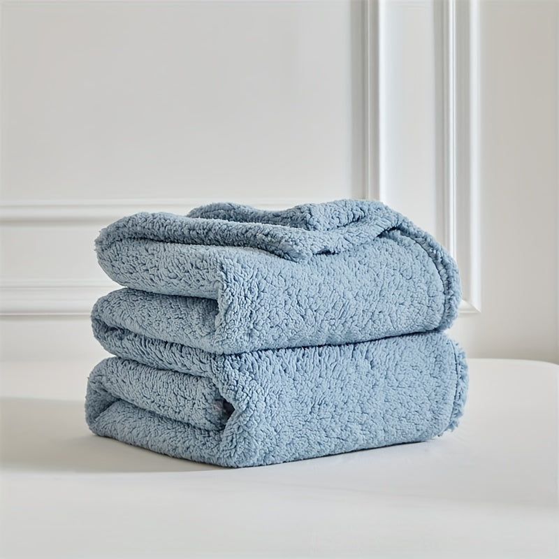 Couverture en Fleece Sherpa Ultra Douce – Couverture Chaleureuse et Confortable pour la Maison