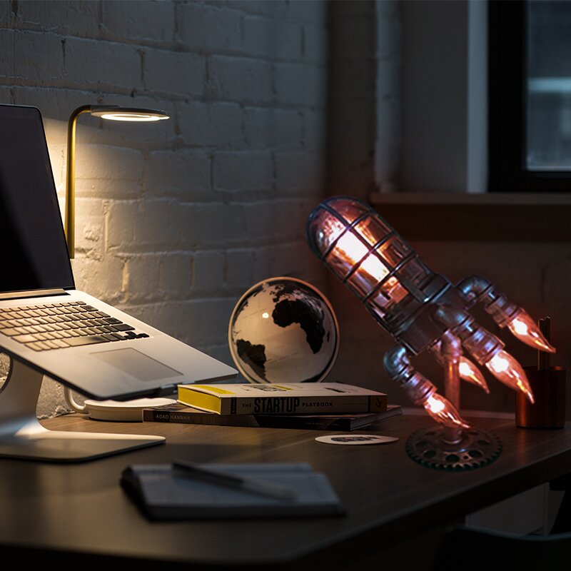 Lampe Fusée Steampunk