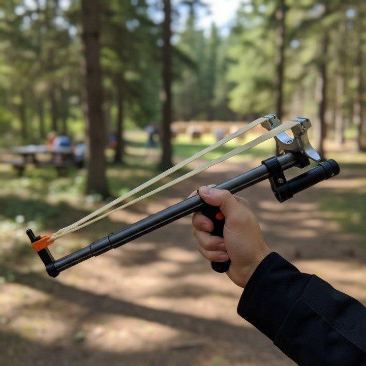 Catapulte Télescopique avec Viseur Laser – Catapulte de Précision Puissante pour Utilisation en Extérieur | Sansoti