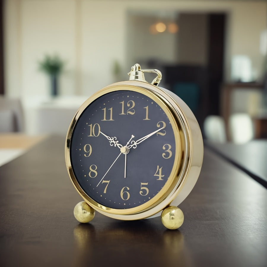 Horloge de Bureau Silencieuse de Style Européen Intemporelle pour Espaces Paisibles